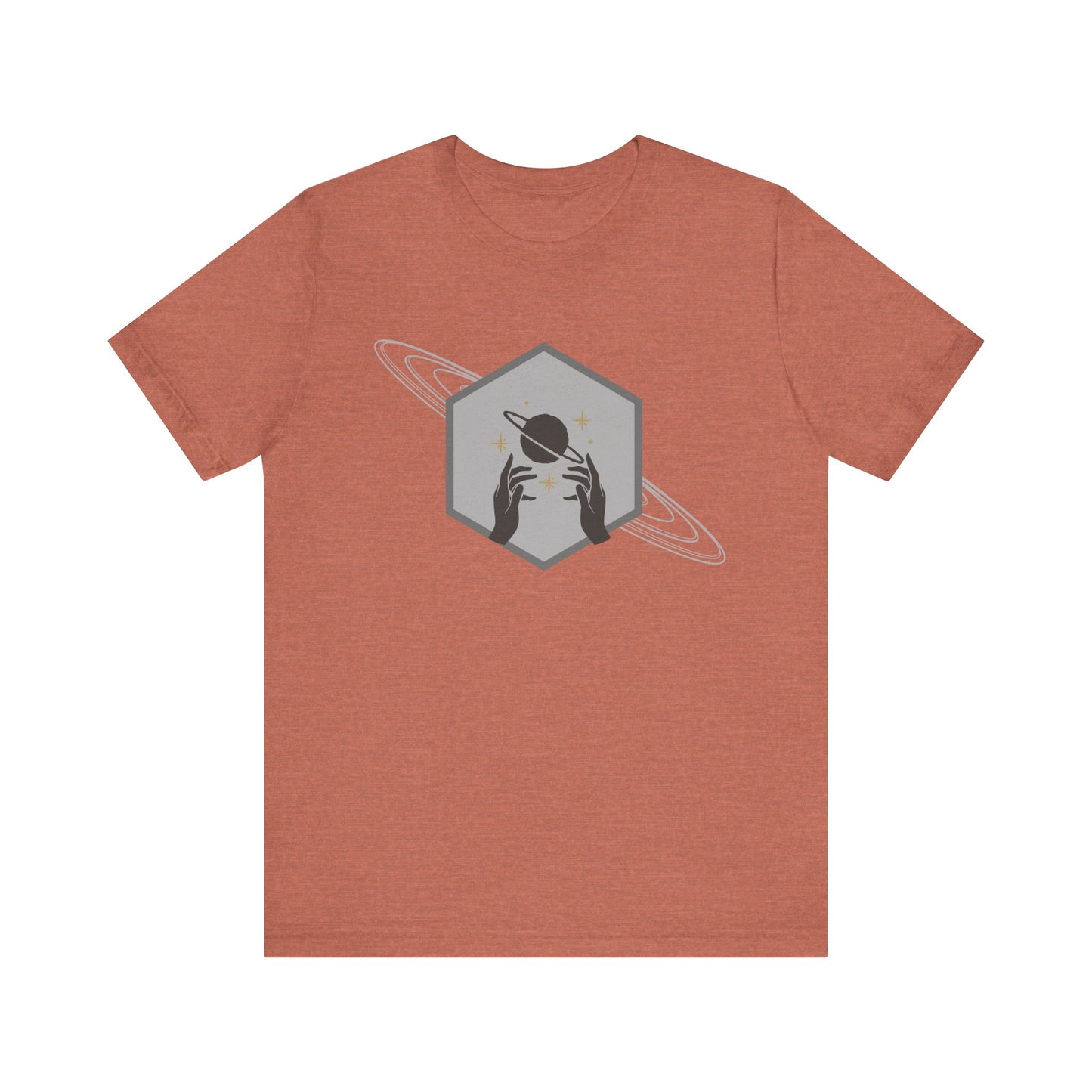 Saturn hexagram unisex tee shirt