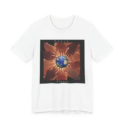 Peace Please T‑Shirt — Earth and Helping Hands Graphic Tee