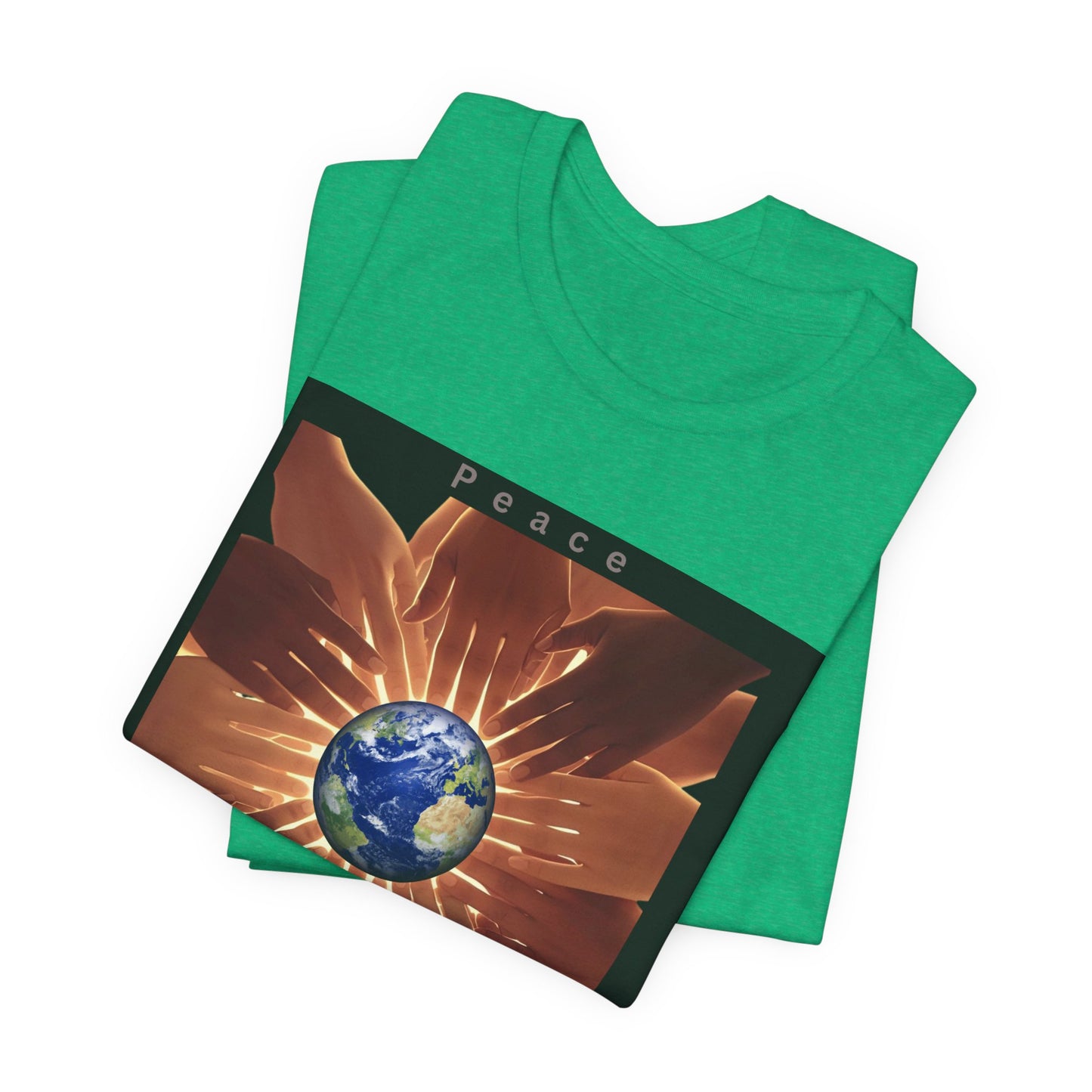 Peace Please T‑Shirt — Earth and Helping Hands Graphic Tee