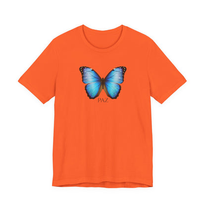 Blue Butterfly Tee — 'TAZ' Graphic Short Sleeve T-Shirt