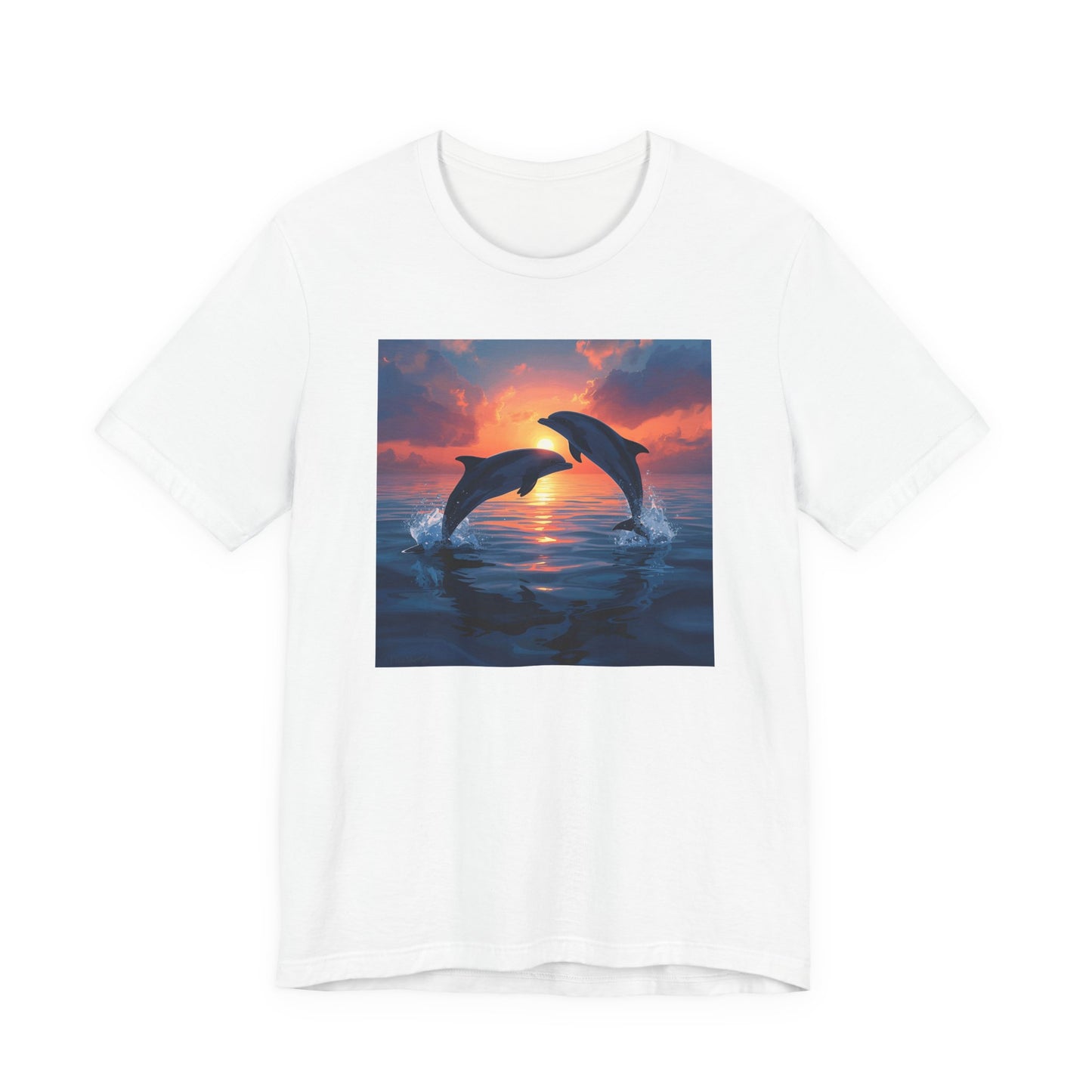 Dolphin Sunset Tee — Ocean Sunset Dolphins Graphic T-Shirt
