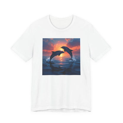 Dolphin Sunset Tee — Ocean Sunset Dolphins Graphic T-Shirt