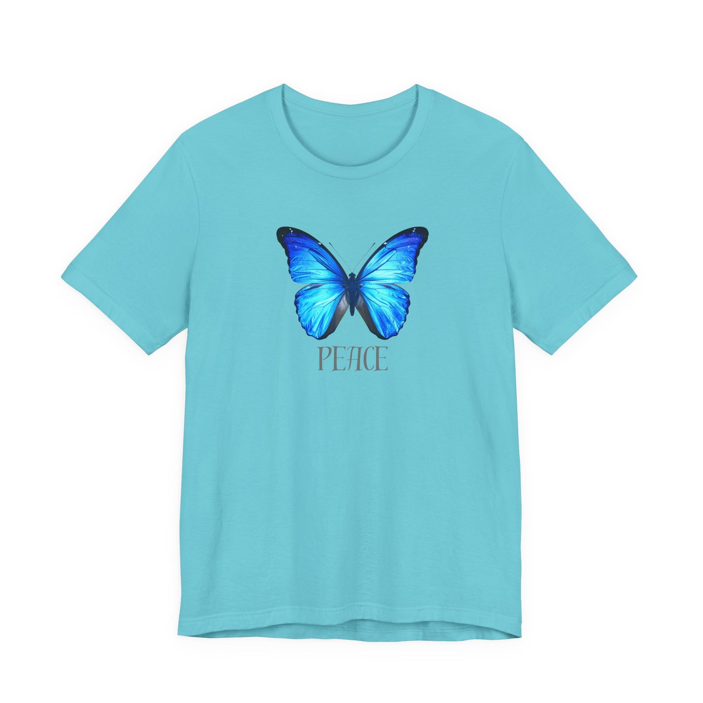 Peace Blue Butterfly Tee — Inspirational Graphic T‑Shirt