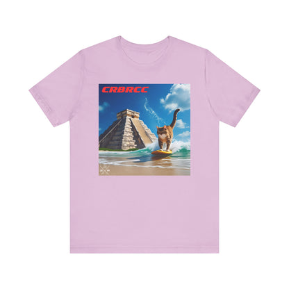 Surfer Cat Tee, Funny Cat Shirt, Summer Vibes T-Shirt, Beach Lover Gift, Cute Pet Apparel
