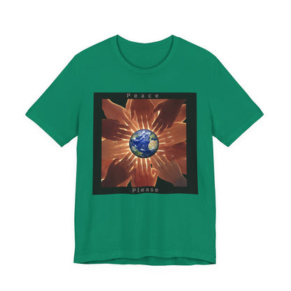 Peace Please T‑Shirt — Earth and Helping Hands Graphic Tee