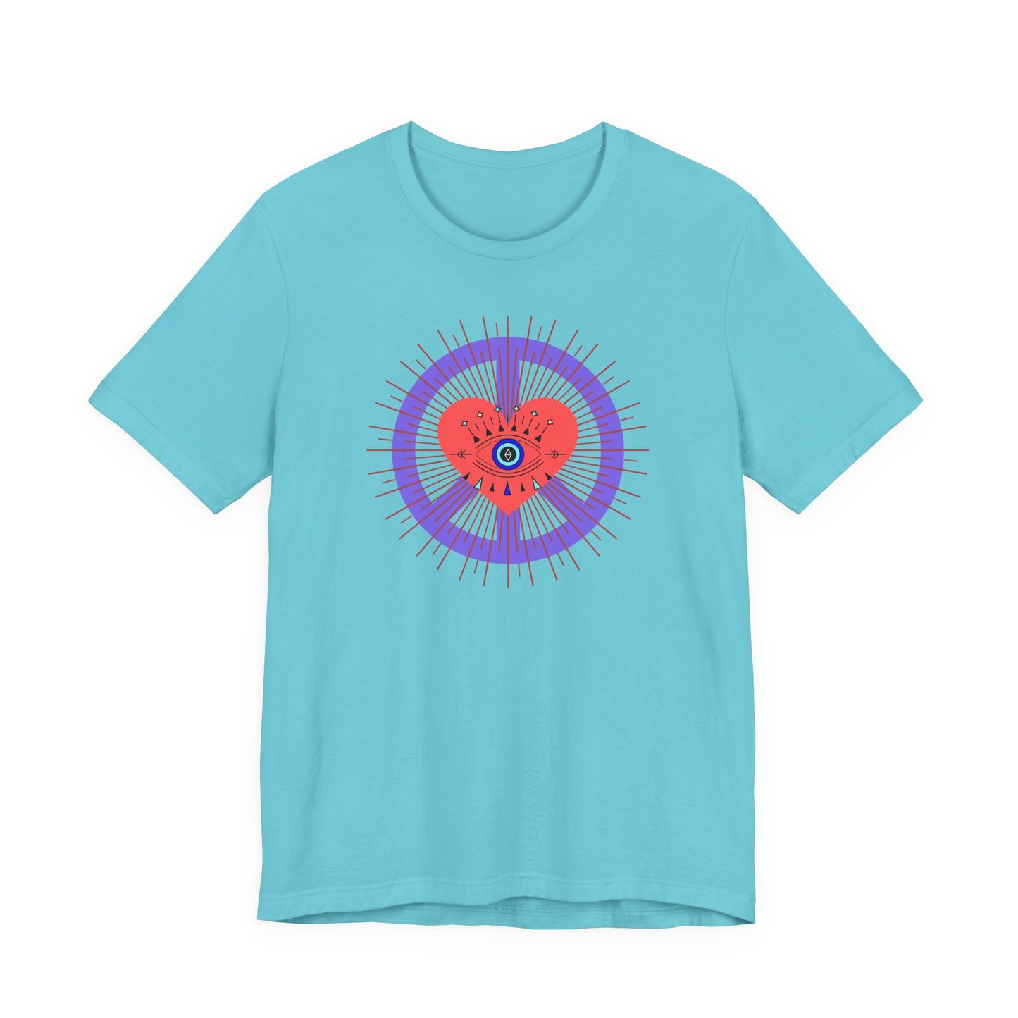Heart Peace T-Shirt — Retro Love Eye Graphic Tee