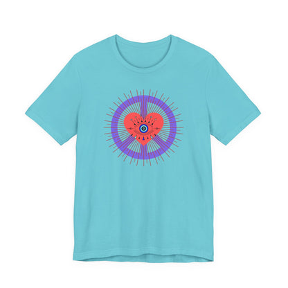 Heart Peace T-Shirt — Retro Love Eye Graphic Tee