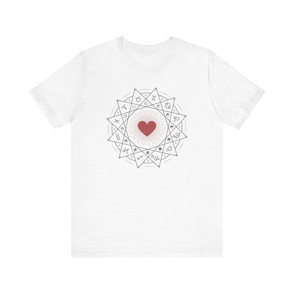 Heart Mandala Unisex Jersey Tee,
