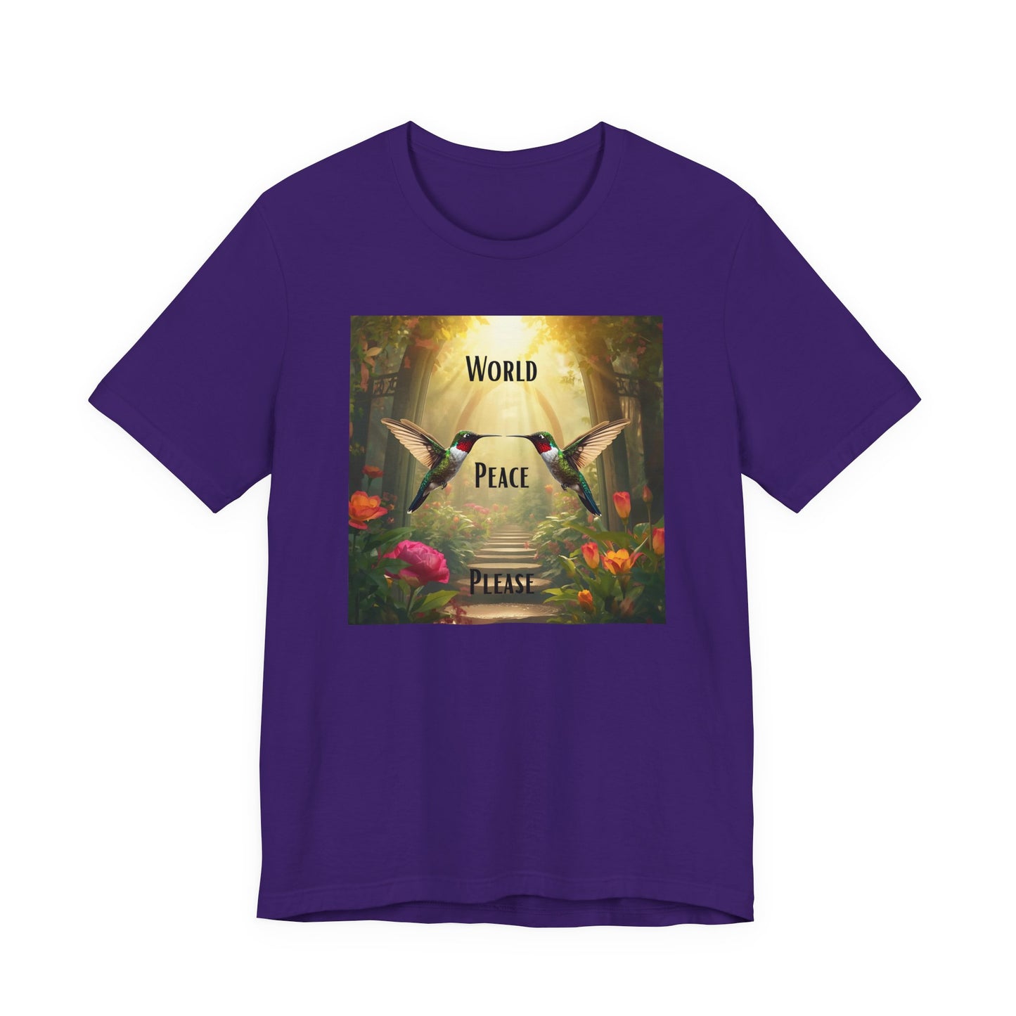 World Peace Hummingbird T-Shirt — Inspirational Nature Graphic Tee