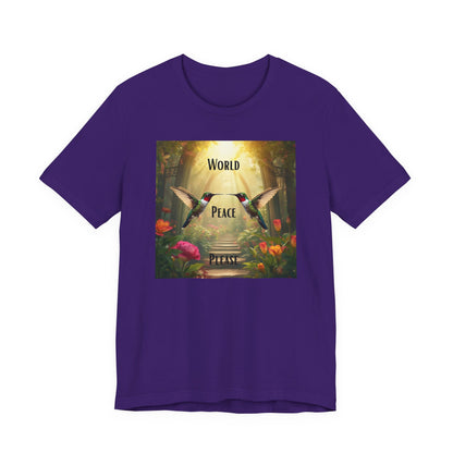 World Peace Hummingbird T-Shirt — Inspirational Nature Graphic Tee