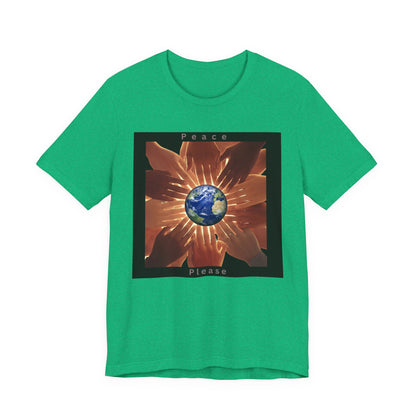 Peace Please T‑Shirt — Earth and Helping Hands Graphic Tee
