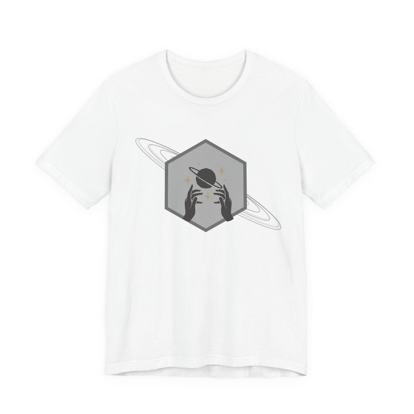 Saturn hexagram unisex tee shirt