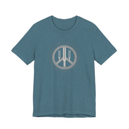 Peace Symbol T‑Shirt — Vintage Gray Peace Sign Graphic Tee
