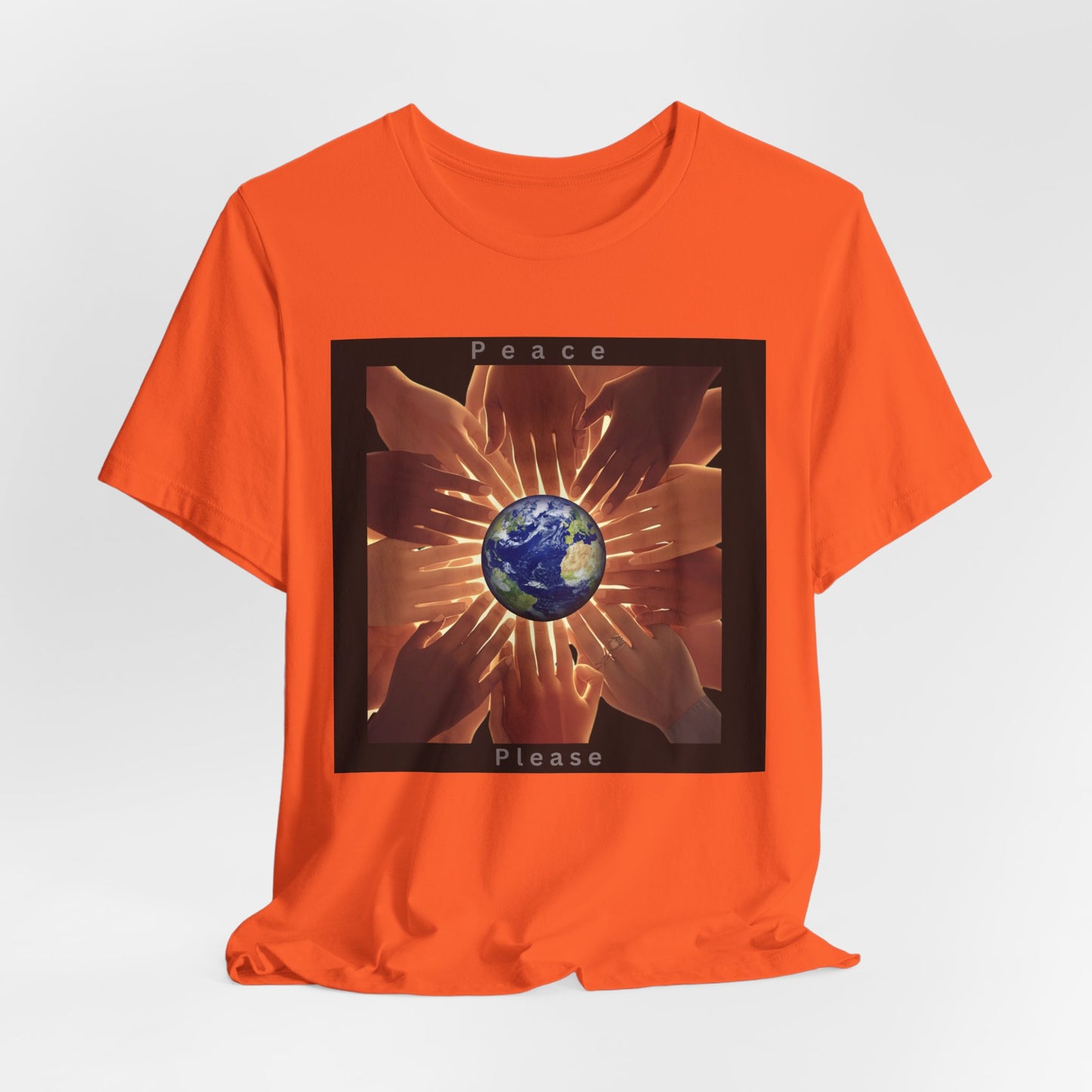 Peace Please T‑Shirt — Earth and Helping Hands Graphic Tee