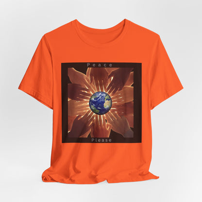 Peace Please T‑Shirt — Earth and Helping Hands Graphic Tee