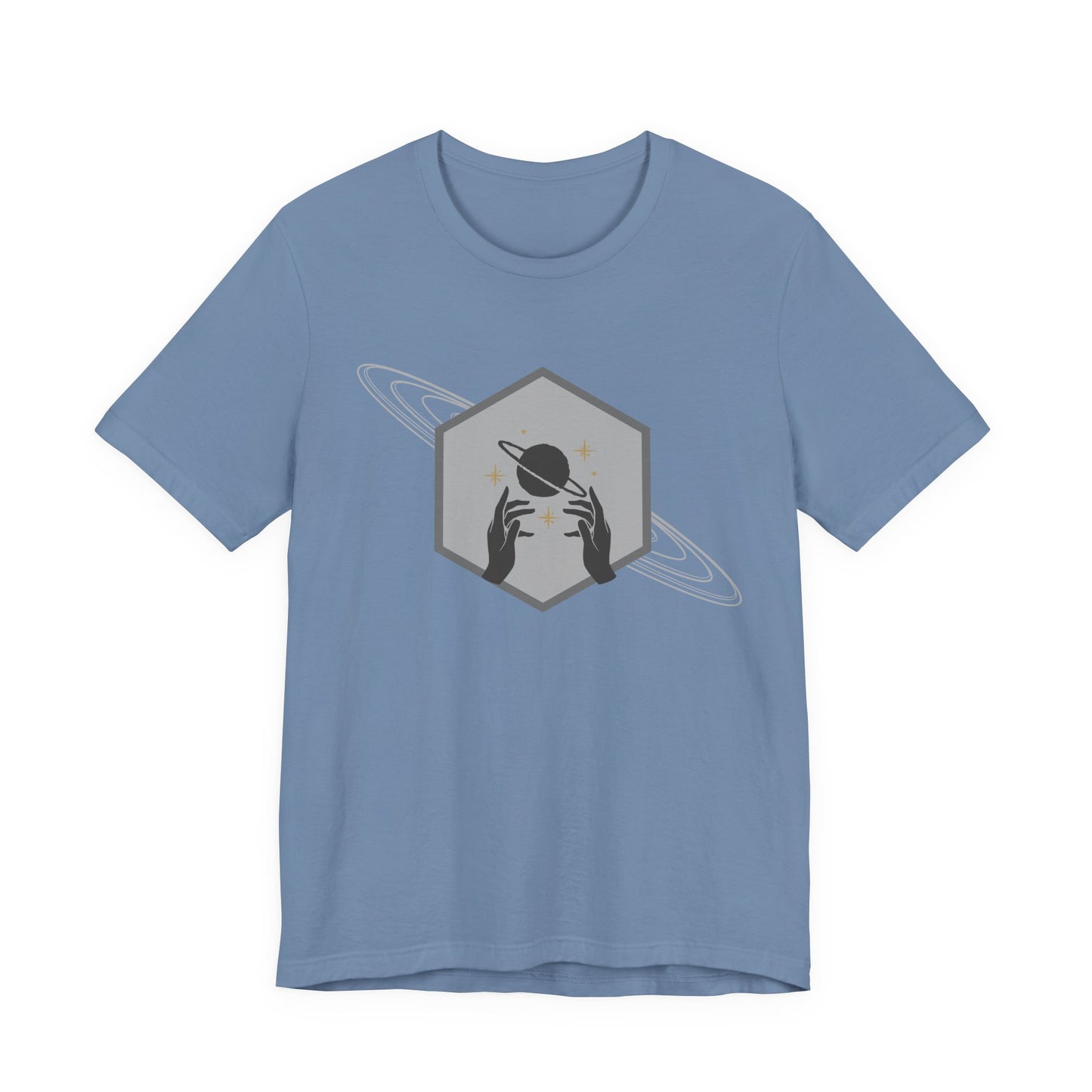 Saturn hexagram unisex tee shirt