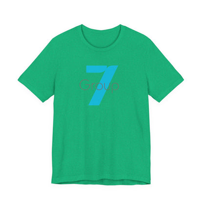 7 Group Logo Tee — Minimalist Blue Number 7 Shirt