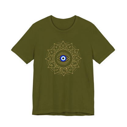 Evil Eye Mandala T-Shirt — Protective Blue Nazar Tee