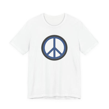 Peace Symbol T-Shirt — Blue Peace Sign Graphic Tee