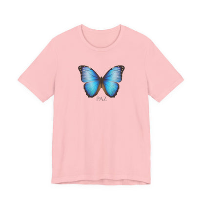 Blue Butterfly Tee — 'TAZ' Graphic Short Sleeve T-Shirt