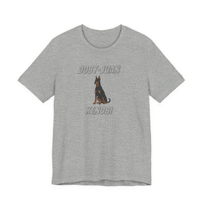 Doberman “Doby-Juan Kenobi” Graphic Tee – Funny Dog Star Wars Mashup