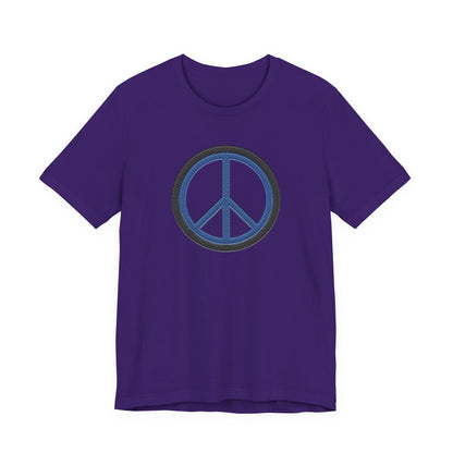 Peace Symbol T-Shirt — Blue Peace Sign Graphic Tee