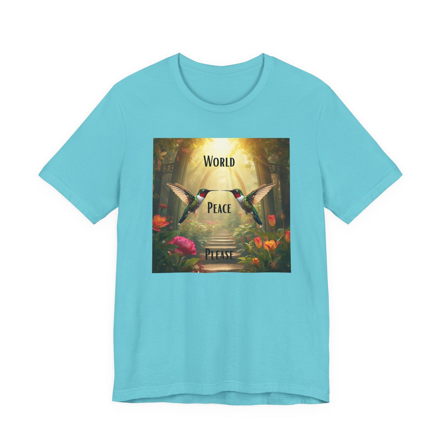 World Peace Hummingbird T-Shirt — Inspirational Nature Graphic Tee