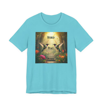 World Peace Hummingbird T-Shirt — Inspirational Nature Graphic Tee