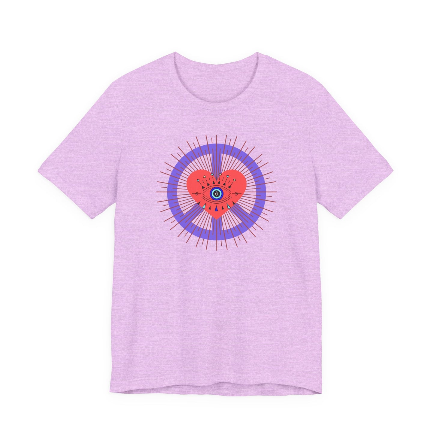 Heart Peace T-Shirt — Retro Love Eye Graphic Tee