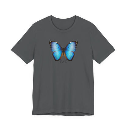 Blue Butterfly Tee — 'TAZ' Graphic Short Sleeve T-Shirt