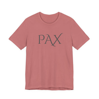 PAX Minimalist Graphic Tee — Classic Latin 'PAX' Peace Shirt