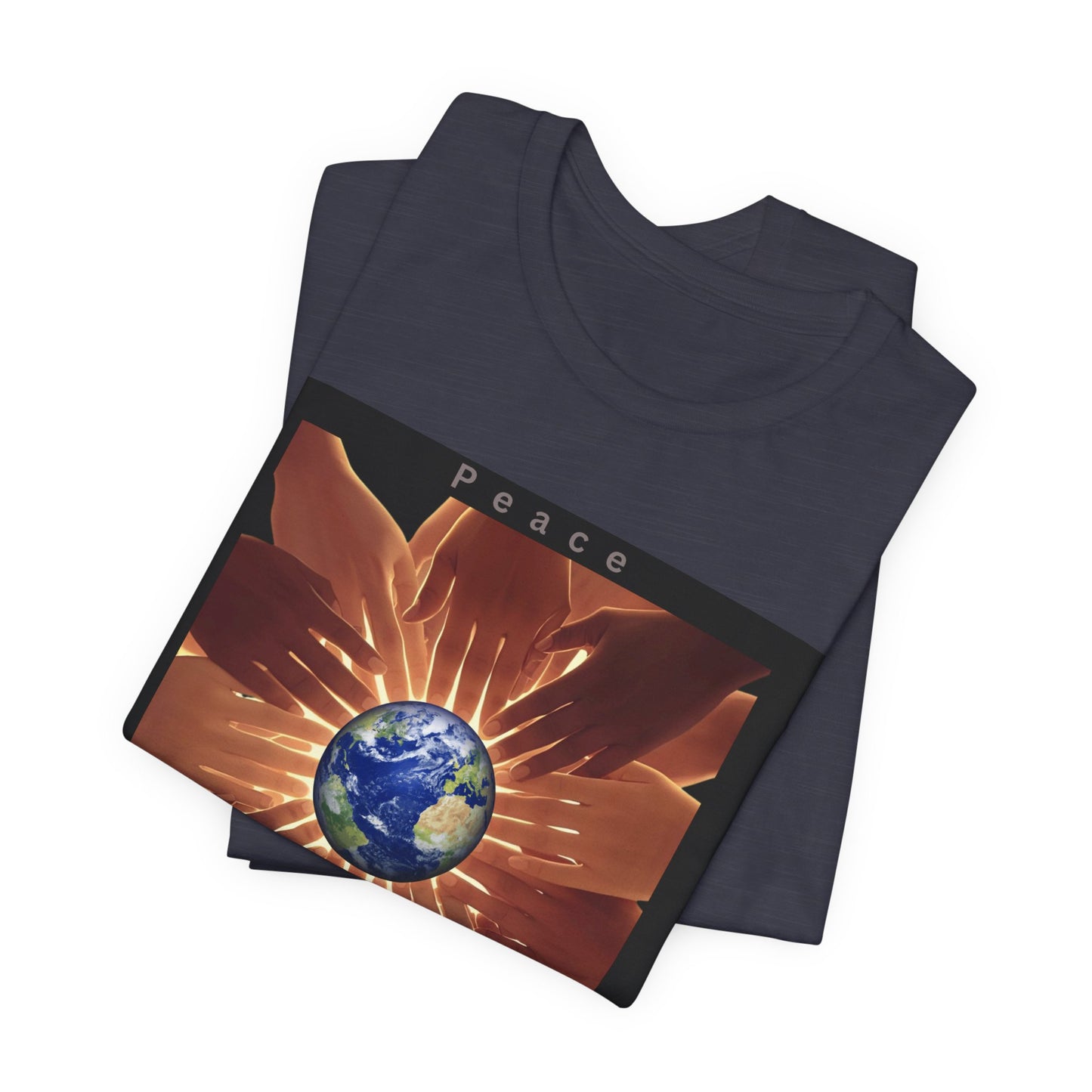 Peace Please T‑Shirt — Earth and Helping Hands Graphic Tee