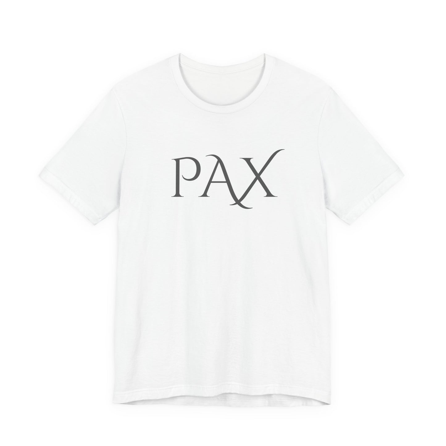 PAX Minimalist Graphic Tee — Classic Latin 'PAX' Peace Shirt