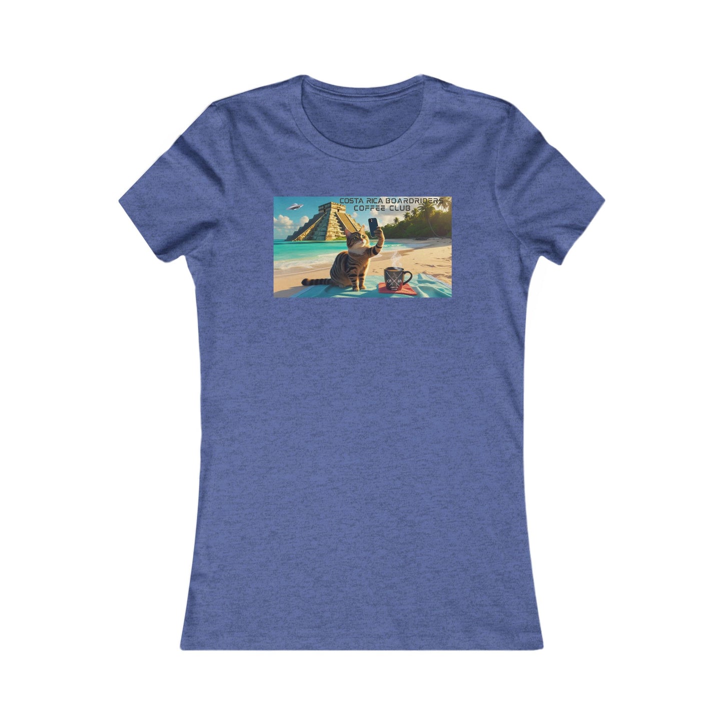 WOMENS CRBR COFFEE CLUB CAT  BEACH SELFIE