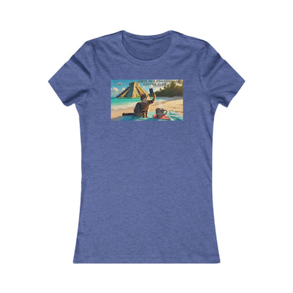 WOMENS CRBR COFFEE CLUB CAT  BEACH SELFIE