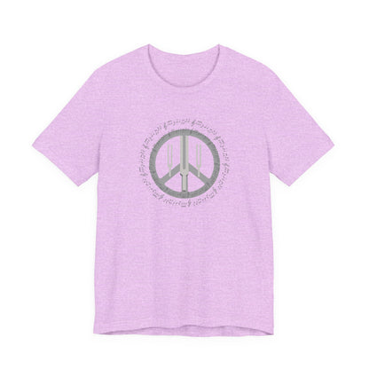 Peace Symbol T‑Shirt — Vintage Gray Peace Sign Graphic Tee