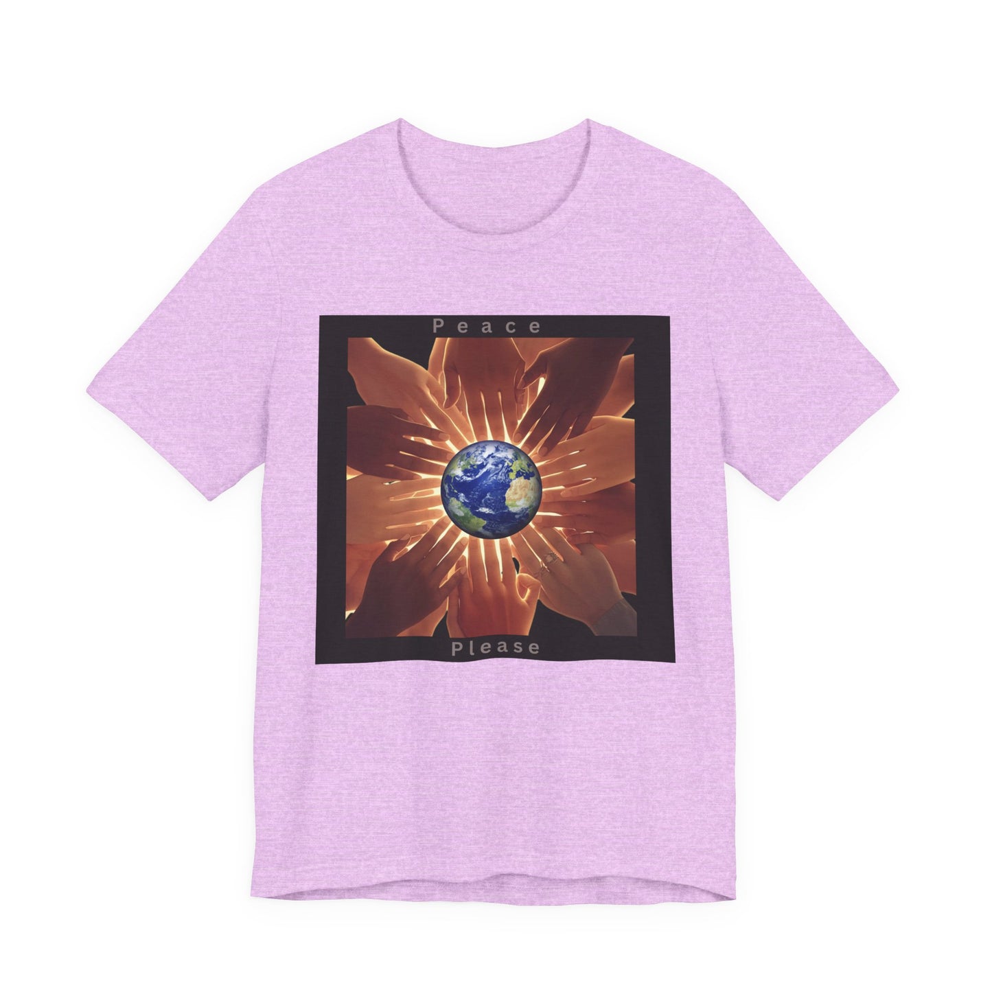 Peace Please T‑Shirt — Earth and Helping Hands Graphic Tee