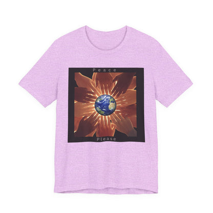 Peace Please T‑Shirt — Earth and Helping Hands Graphic Tee
