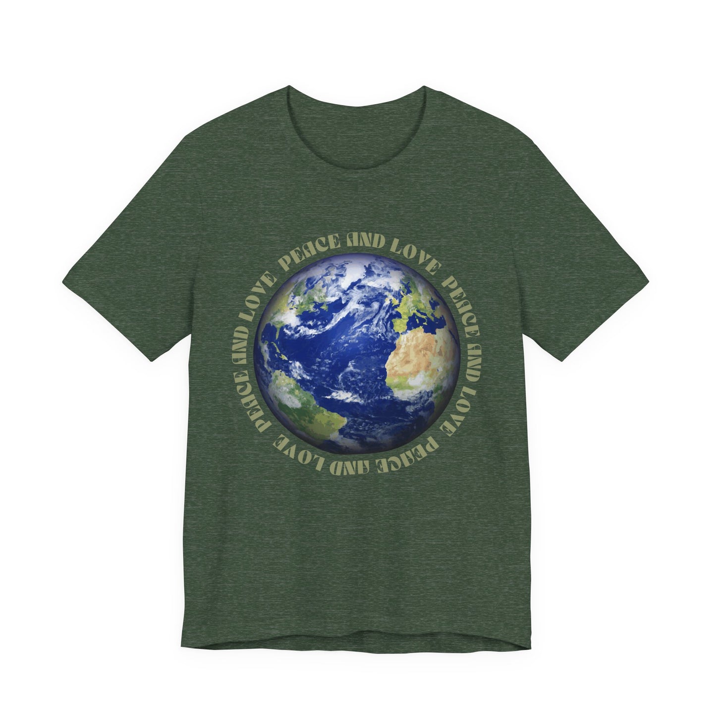Earth Peace & Love Tee — Globe Graphic T-Shirt