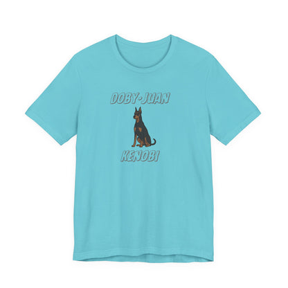 Doberman “Doby-Juan Kenobi” Graphic Tee – Funny Dog Star Wars Mashup