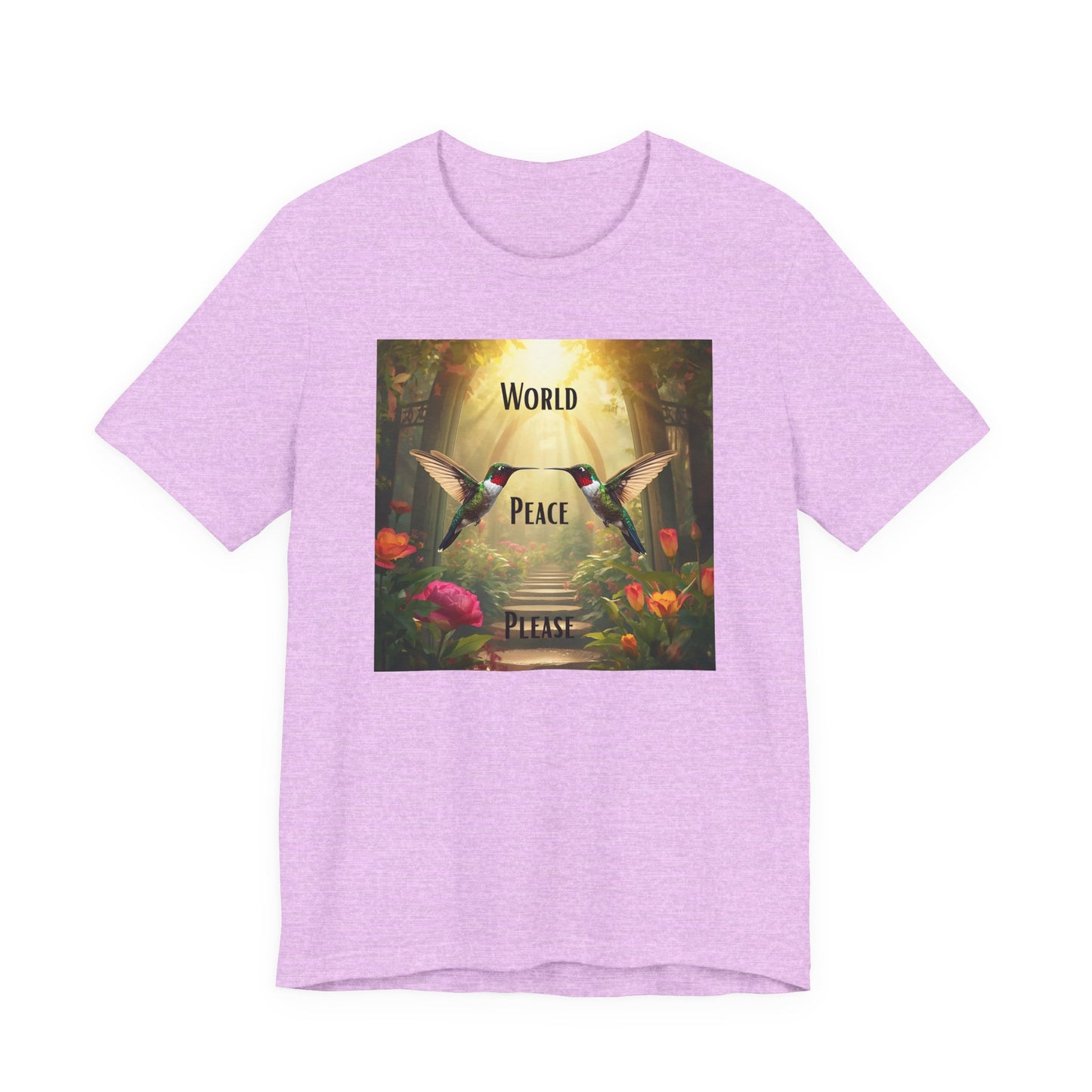 World Peace Hummingbird T-Shirt — Inspirational Nature Graphic Tee