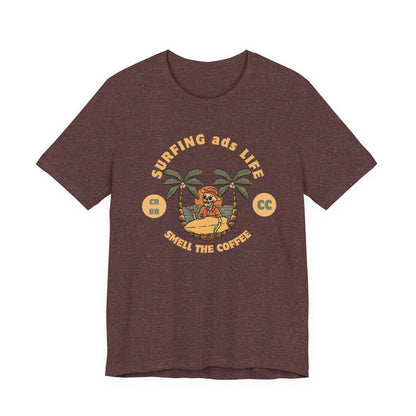 Surfing Life Short Sleeve Tee - Perfect Beachwear, Casual Outing Top, Summer Vibe Shirt, Gift for Surf Lovers, Comfy Everyday Wear
