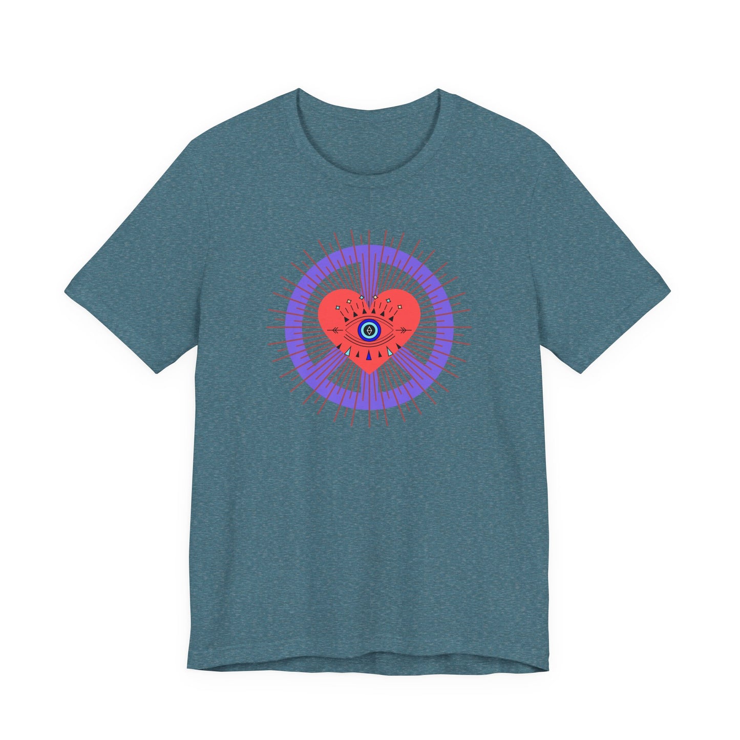 Heart Peace T-Shirt — Retro Love Eye Graphic Tee