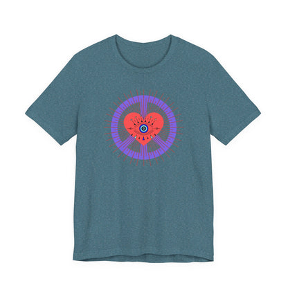 Heart Peace T-Shirt — Retro Love Eye Graphic Tee
