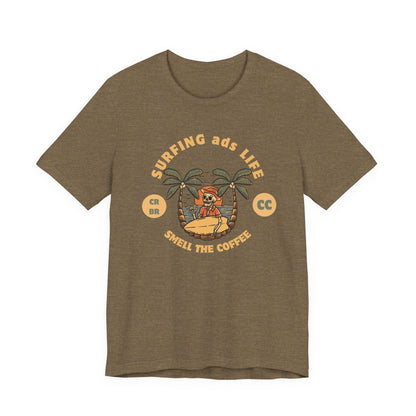 Surfing Life Short Sleeve Tee - Perfect Beachwear, Casual Outing Top, Summer Vibe Shirt, Gift for Surf Lovers, Comfy Everyday Wear