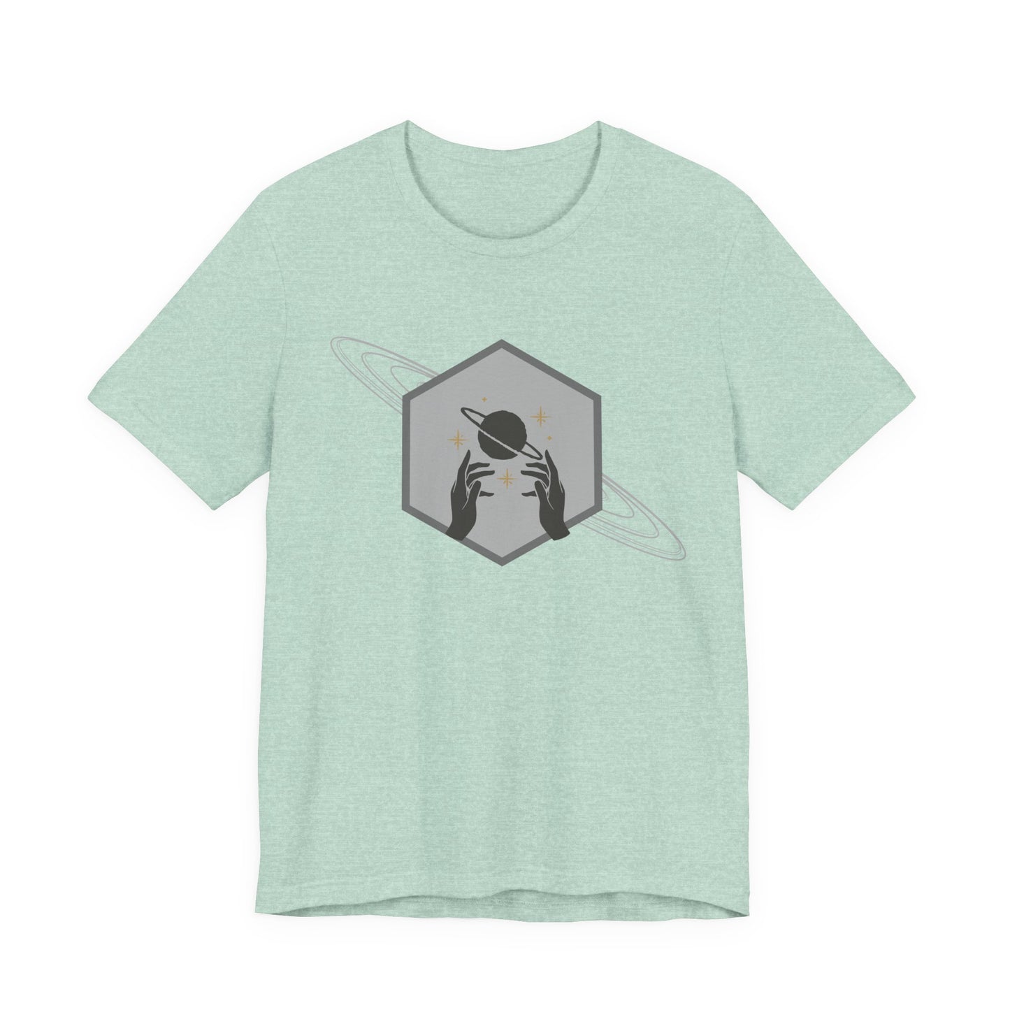 Saturn hexagram unisex tee shirt