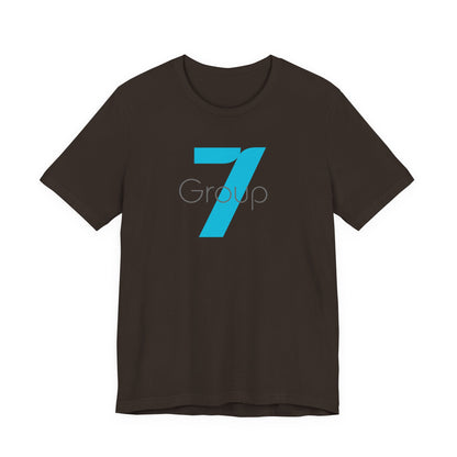 7 Group Logo Tee — Minimalist Blue Number 7 Shirt