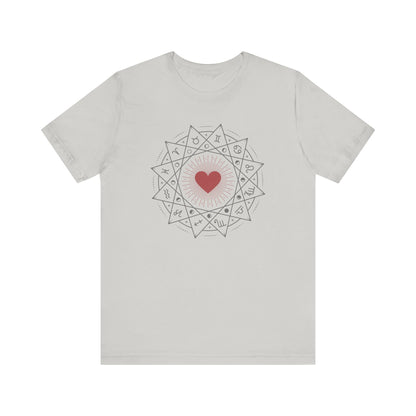 Heart Mandala Unisex Jersey Tee,