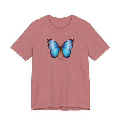Blue Butterfly Tee — 'TAZ' Graphic Short Sleeve T-Shirt