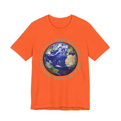 Earth Graphic Tee — "May Peace Guide the Planet" Eco-Love T-Shirt